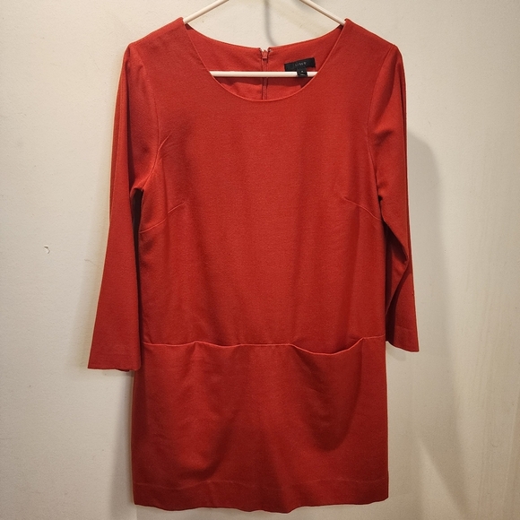 J. Crew Red Long Sleeve Dress Laine Dress size 6 - Picture 2 of 14